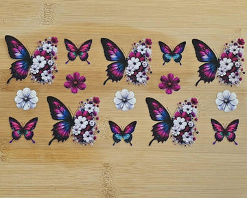 White & Colorful Butterflies 549