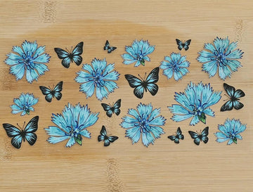 Teal Butterflies 542