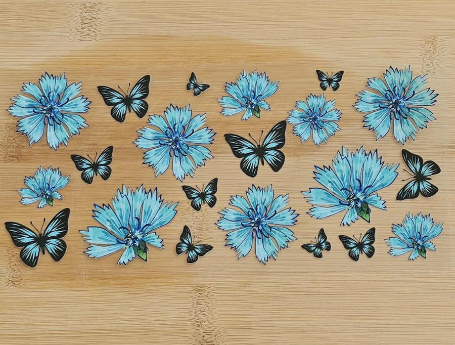Teal Butterflies 542